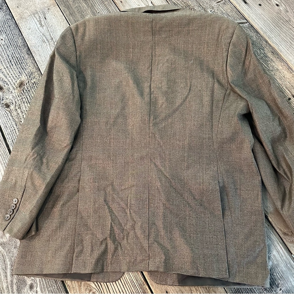 Burberry Men’s Classic Plaid 100% Wool Blazer Jacket - Picture 3 of 9